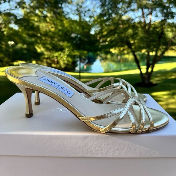 Jimmy Choo Shoes - Jimmy Choo Ivana Gold Patent Leather